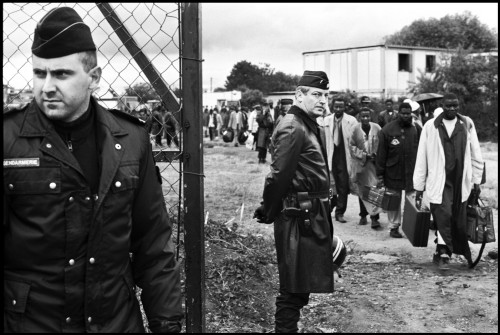 Expulsion de sans logis à Montreuil en 1994.