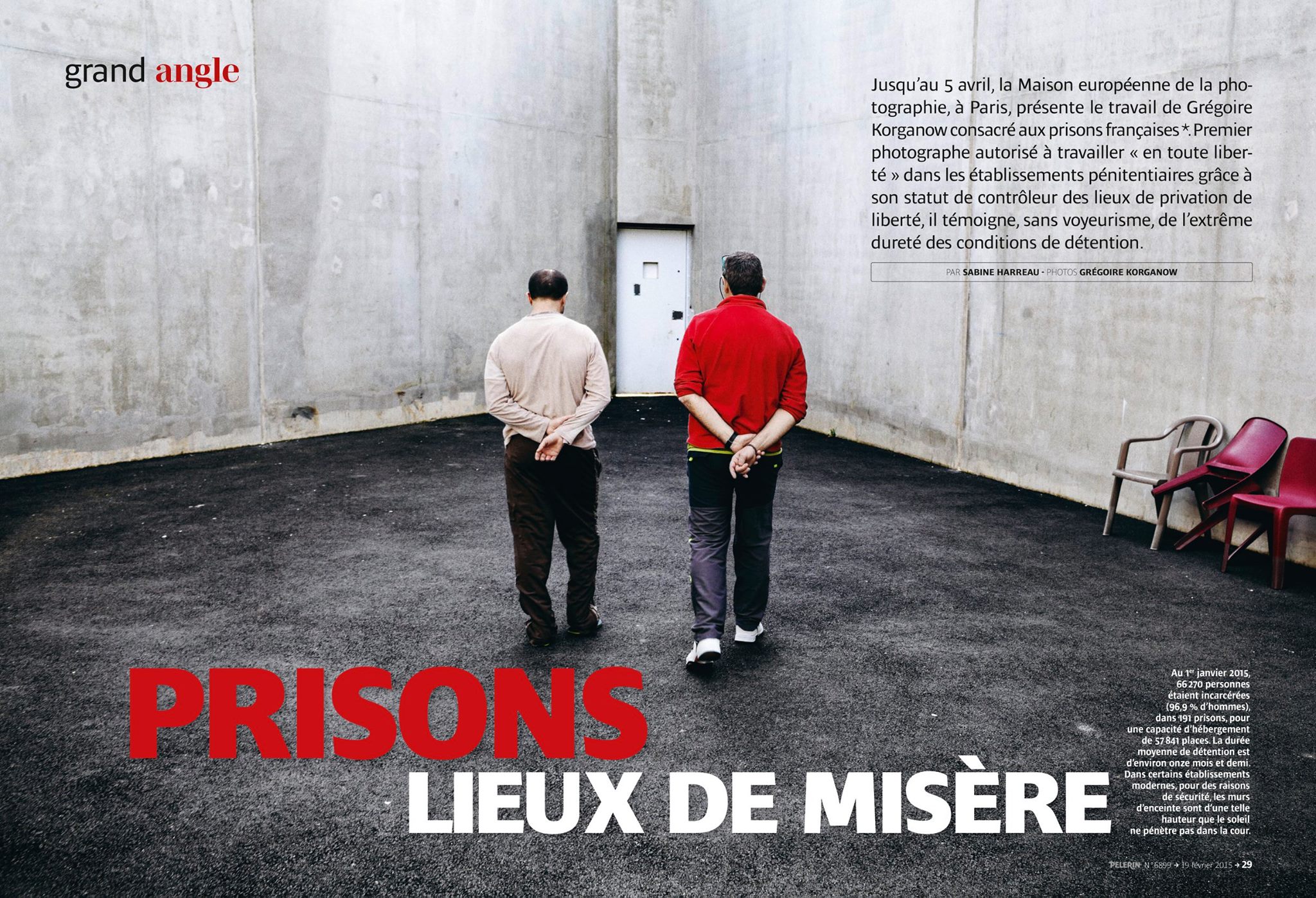 Prisons, un article paru dans Le P&egrave;lerin