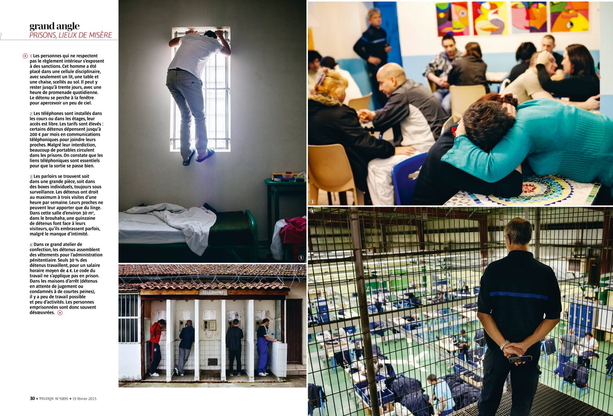 Prisons, un article paru dans Le P&egrave;lerin