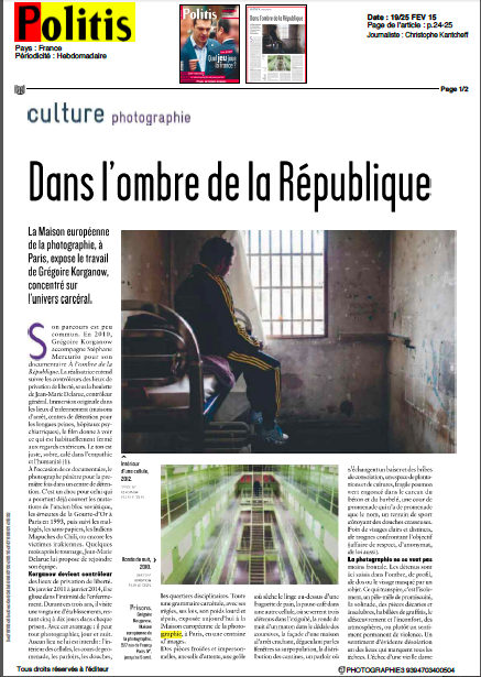 Prisons, un article paru dans Politis