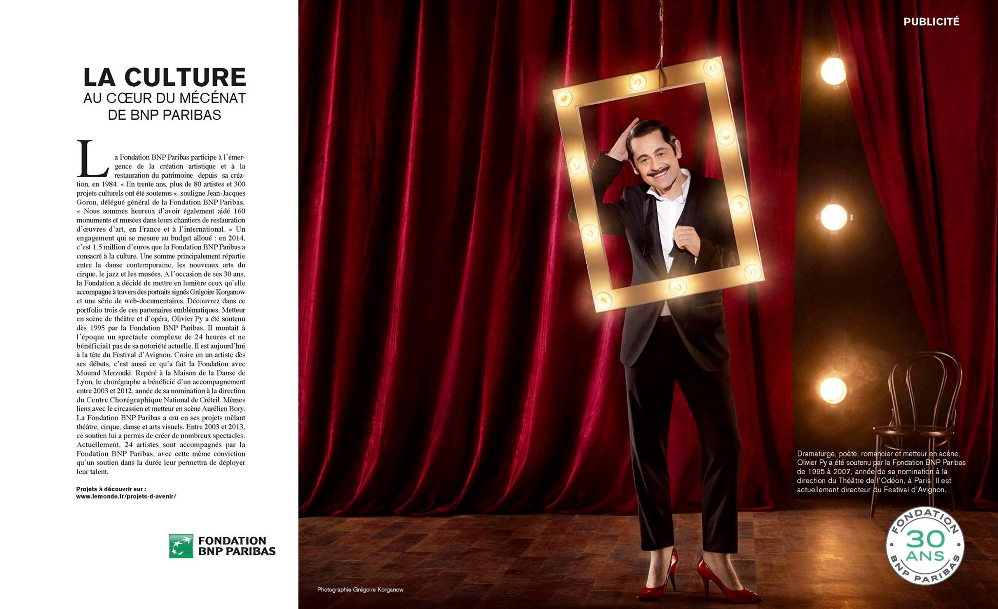 un portfolio publicitaire d'images de Gr&eacute;goire Korganow, dans M le magazine du Monde