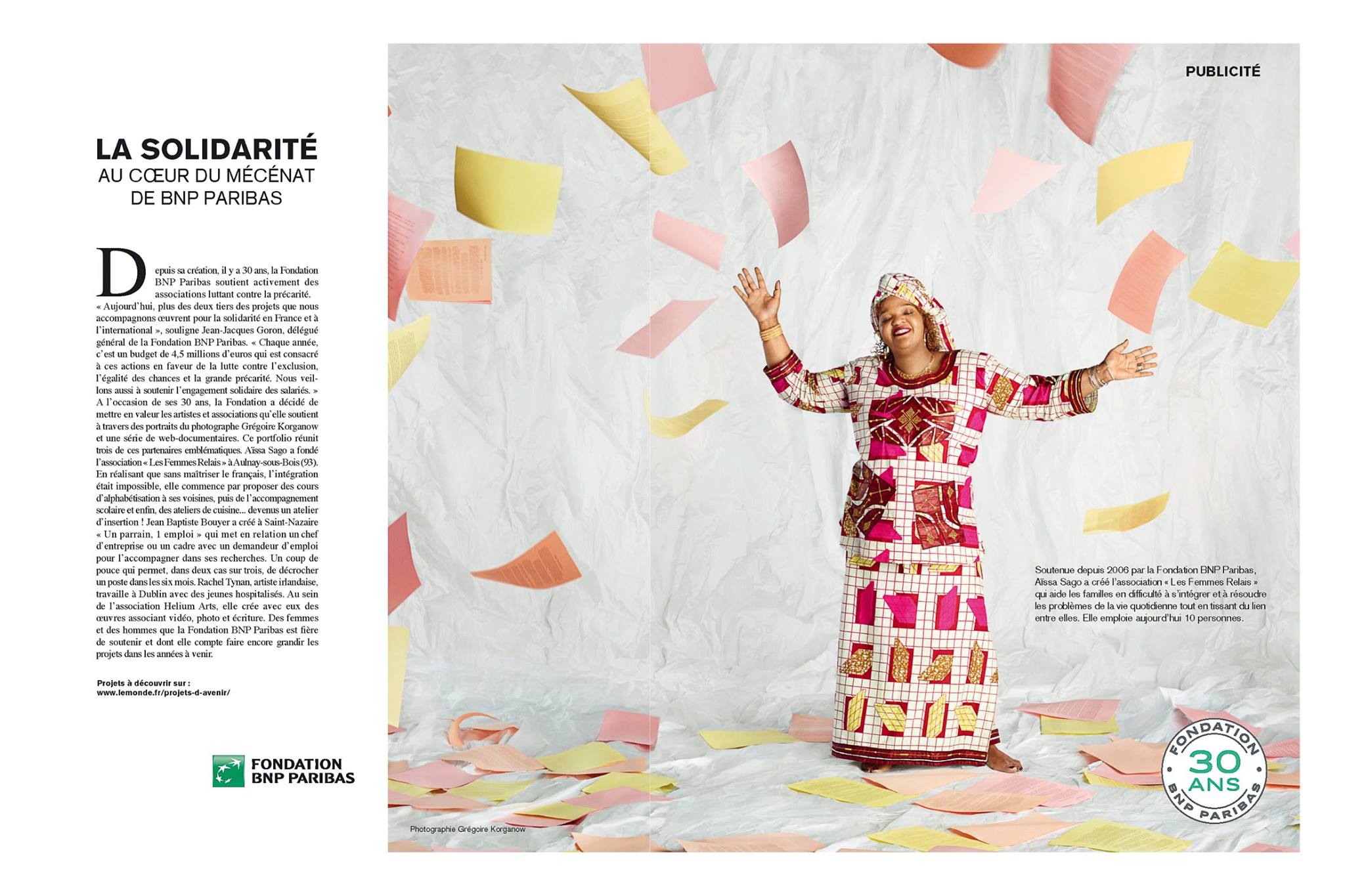 un portfolio publicitaire d'images de Gr&eacute;goire Korganow, dans M le magazine du Monde
