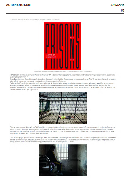 PRISONS 67065, un article paru dans ACTUPHOTO.COM