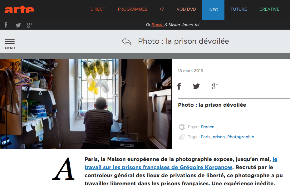 PRISONS, un sujet du journal d'ARTE