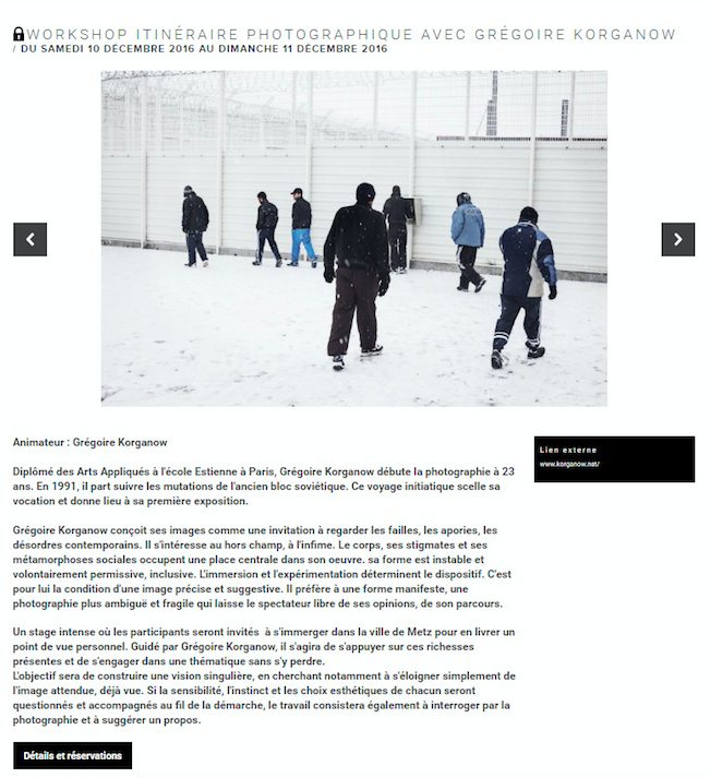 Intership at Photo forum, Metz, France